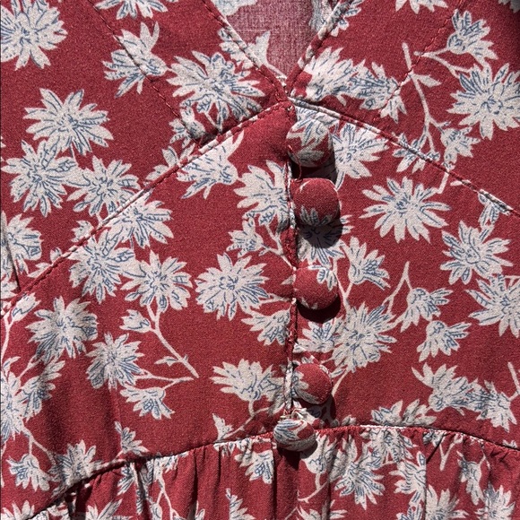 Floral Red Maxi Dress - Picture 4 of 16